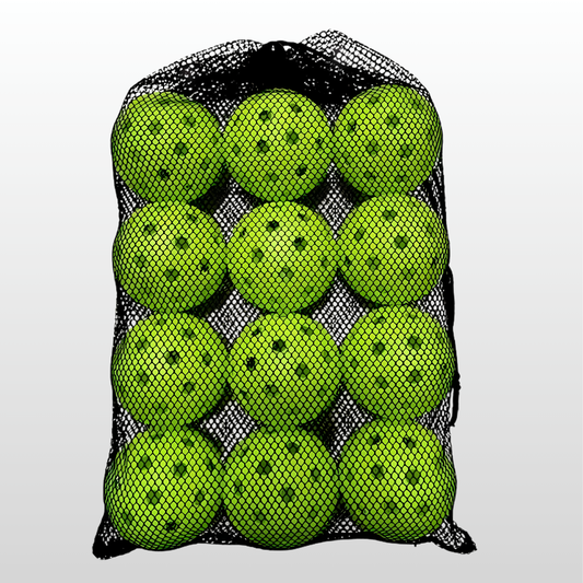Heavy-Duty Outdoor Pickleballs - 12-Pack Pro Practice Set