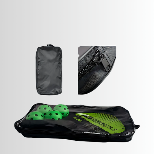 Wood Paddle Set: 2 Rackets, 4 Balls & Bag - Lightweight for Beginners