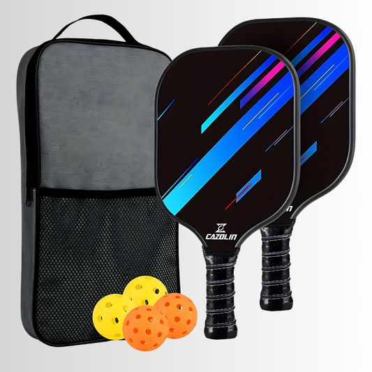 T300 Carbon Paddle Set: Lightweight Design + Tournament Indoor Balls + Ultra-Grip