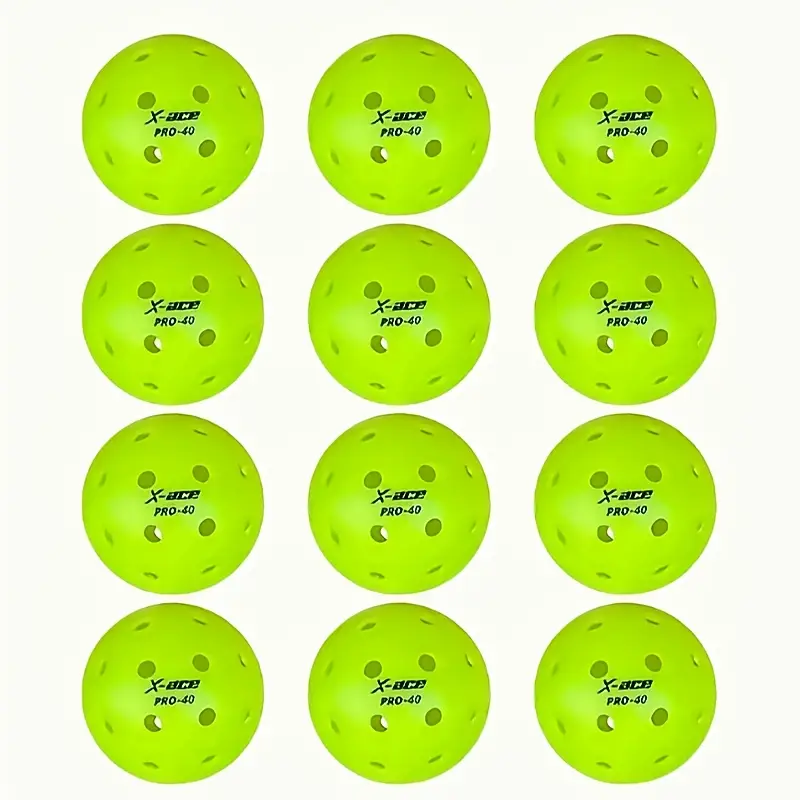 X-ACE 40 PRO Pickleballs (6/12pcs) - Crack-Resistant, Seamless Design