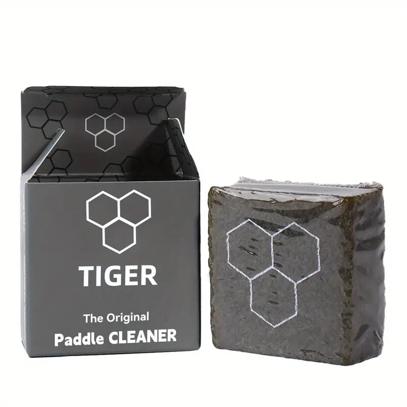 Fast & Easy Tiger Pickleball Paddle Eraser | Carbon Fiber Racket Cleaner with Hexagonal Rubber Bars