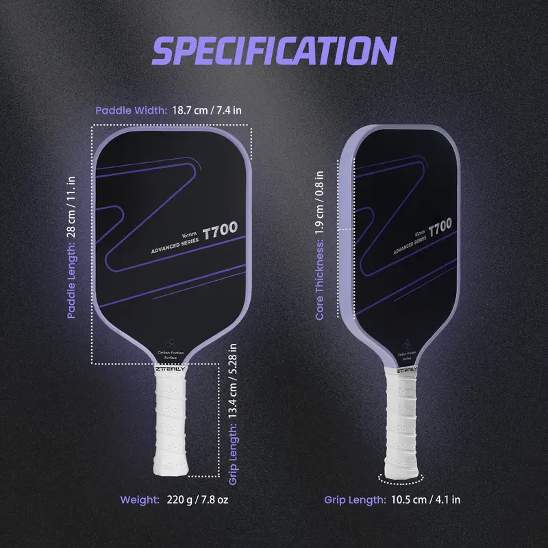 2Pack Premium T700 Carbon Fiber Pickleball Paddle - USAPA Standard