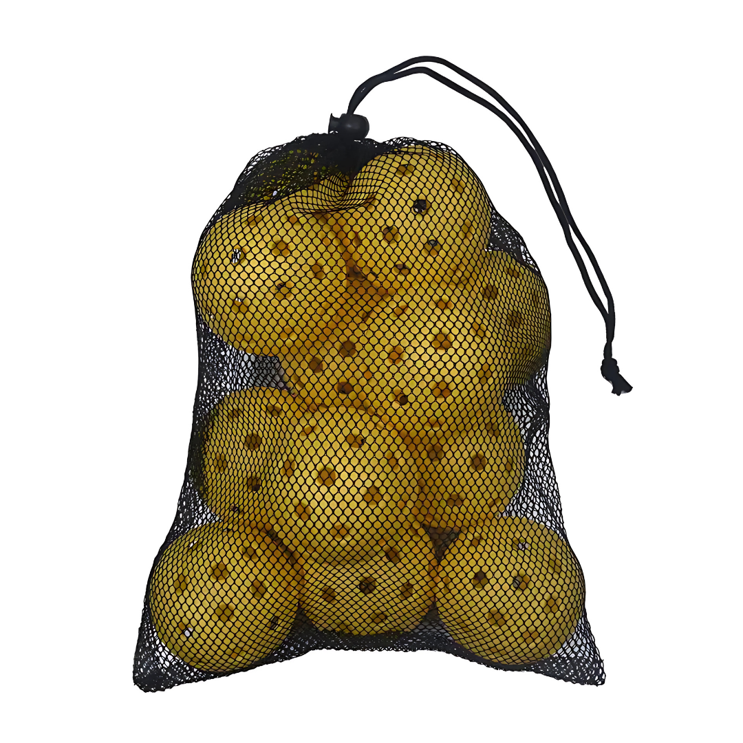 Pro 12-Pack Outdoor Pickleballs - 40H Wind-Resistant PE w/ Mesh Bag