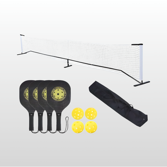 22ft Portable Pickleball Set: Net + 4 Paddles/Balls & Bag