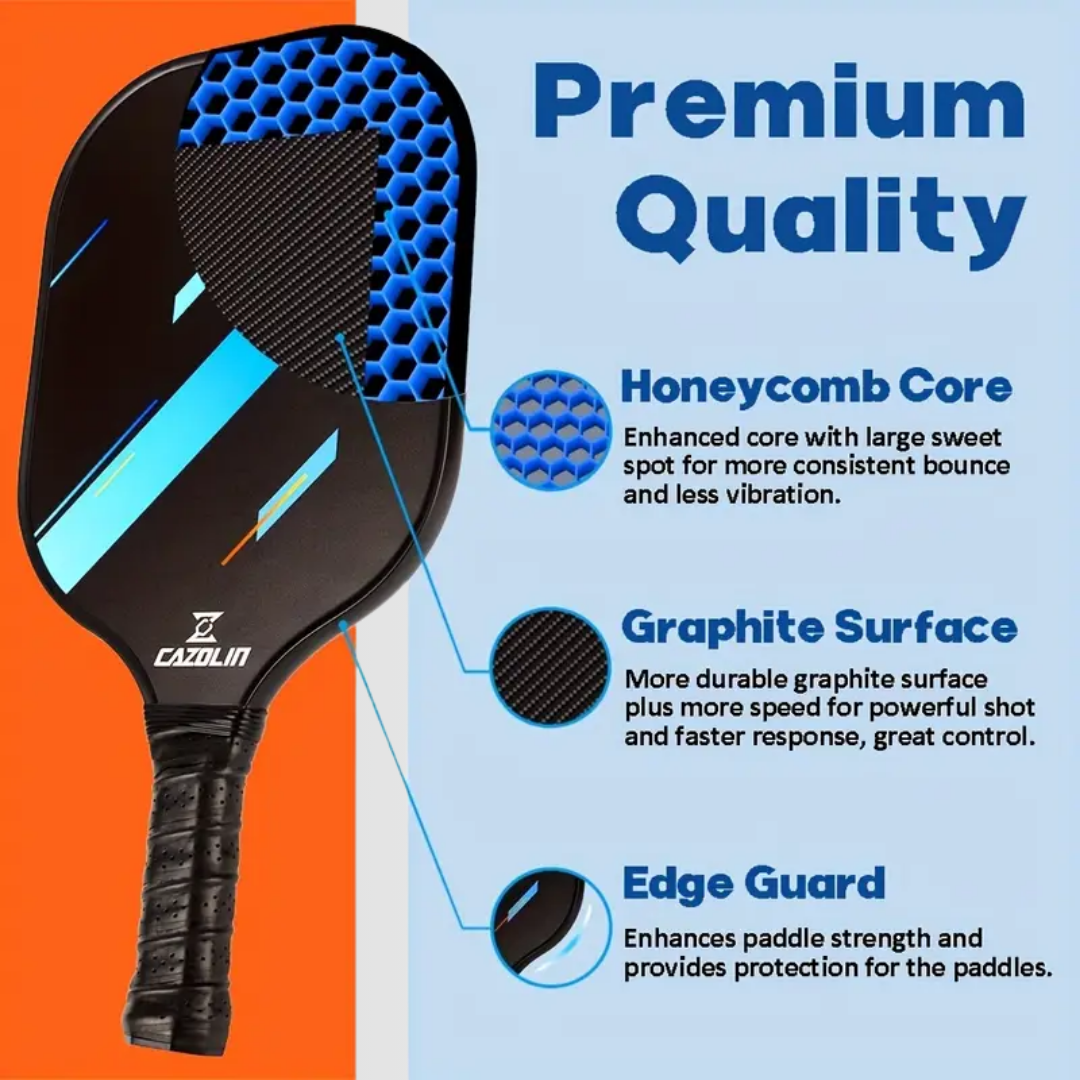 T300 Carbon Paddle Set: Lightweight Design + Tournament Indoor Balls + Ultra-Grip