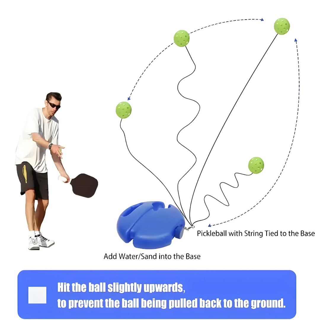 High-Elasticity ABS Pickleball Rebound Trainer - Solo Practice Ball for Indoor/Outdoor, Beginner-Friendly