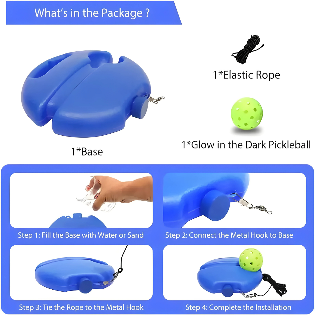 High-Elasticity ABS Pickleball Rebound Trainer - Solo Practice Ball for Indoor/Outdoor, Beginner-Friendly