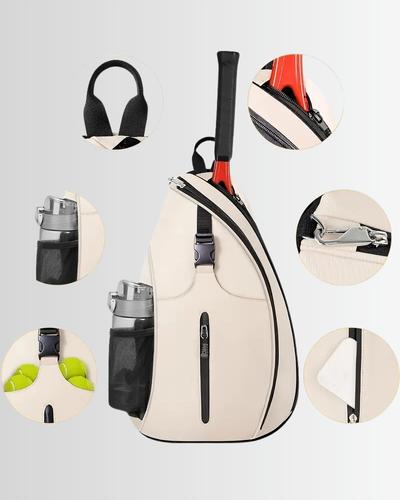 Pro Organizer Pickleball Bag – Padded Compartment, Hydration Pocket & Adjustable Strap