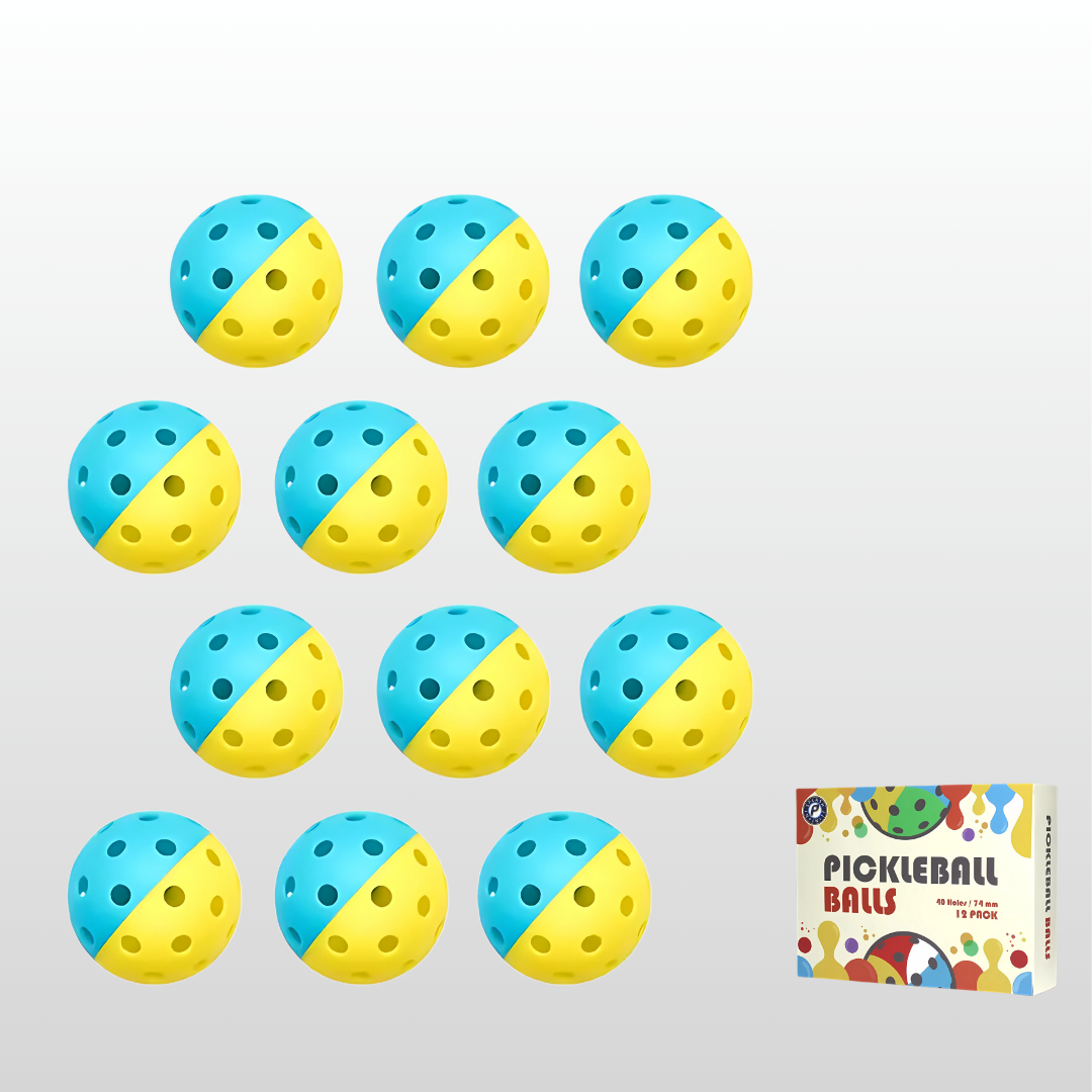 12pcs PickleBall Balls - Two Colors Combined