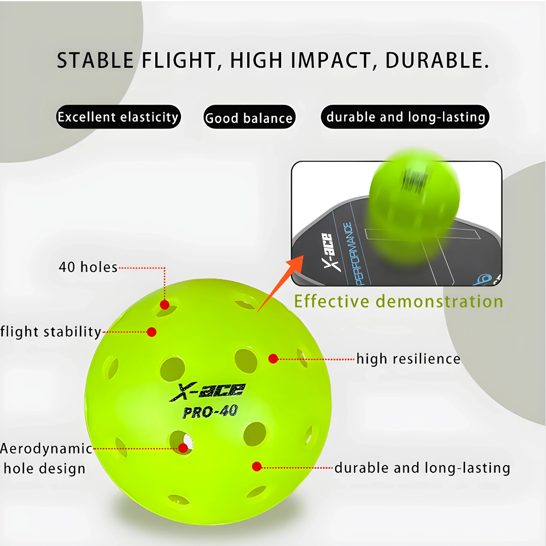 X-ACE 40 PRO Pickleballs (6/12pcs)