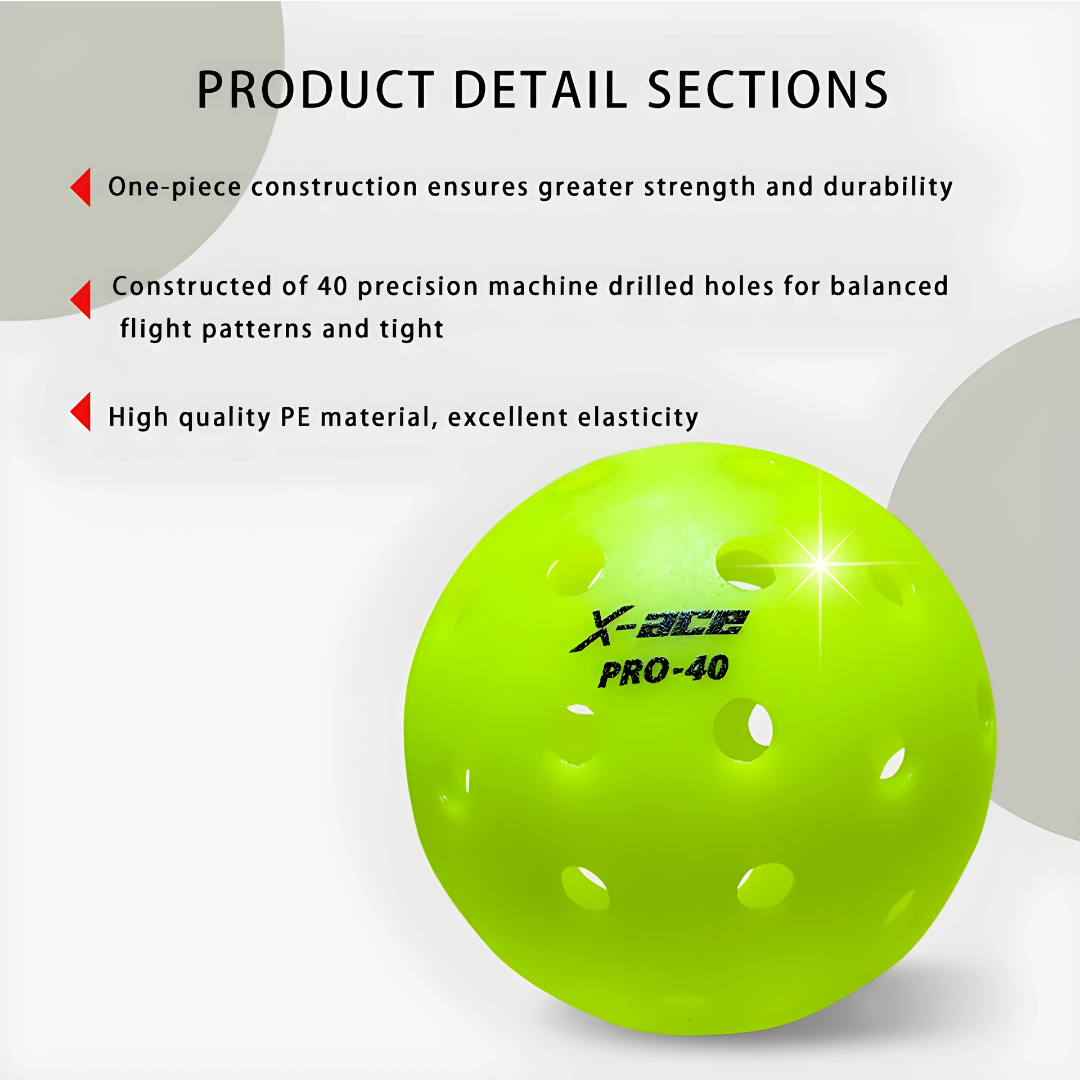 X-ACE 40 PRO Pickleballs (6/12pcs)