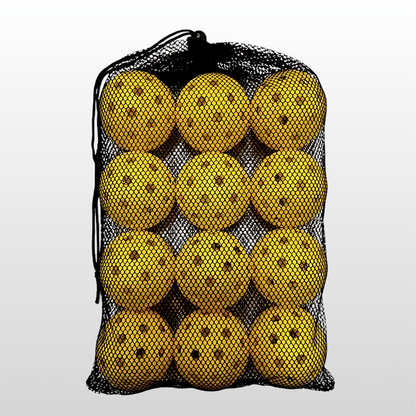 Heavy-Duty Outdoor Pickleballs - 12-Pack Pro Practice Set