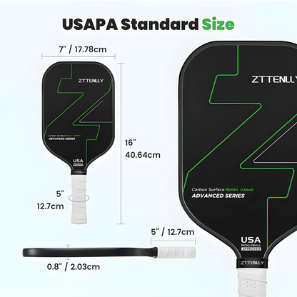 Tournament-Certified Performance Paddle: T300 Carbon Fiber & 16mm Core for Elite Control