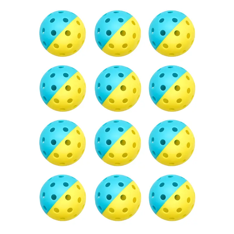 12pcs PickleBall Balls - Two Colors Combined