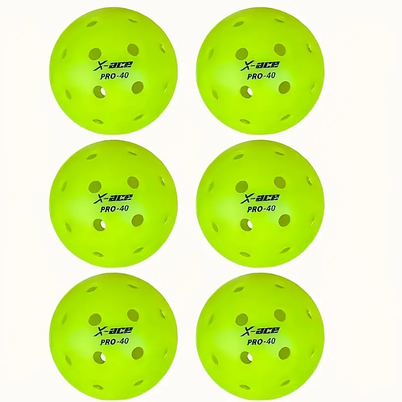 X-ACE 40 PRO Pickleballs (6/12pcs) - Crack-Resistant, Seamless Design