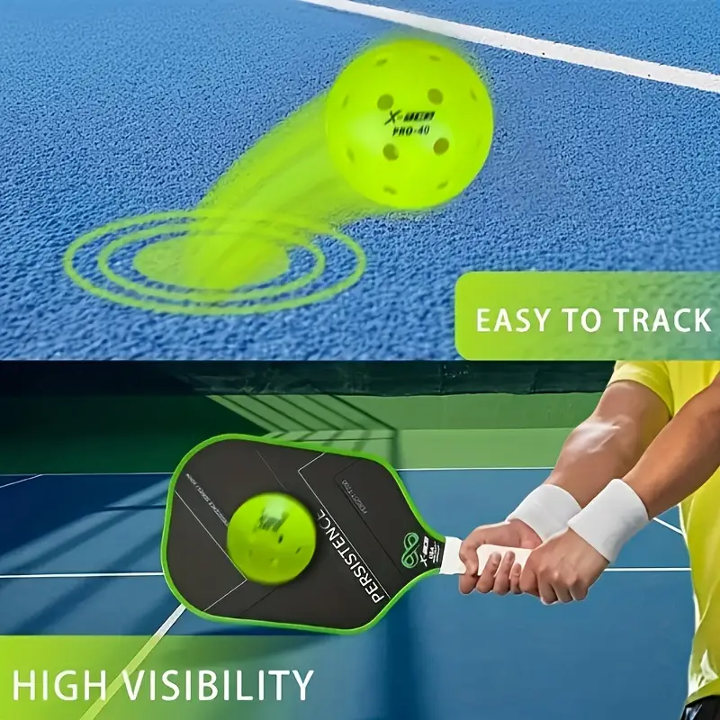 X-ACE 40 PRO Pickleballs (6/12pcs) - Crack-Resistant, Seamless Design