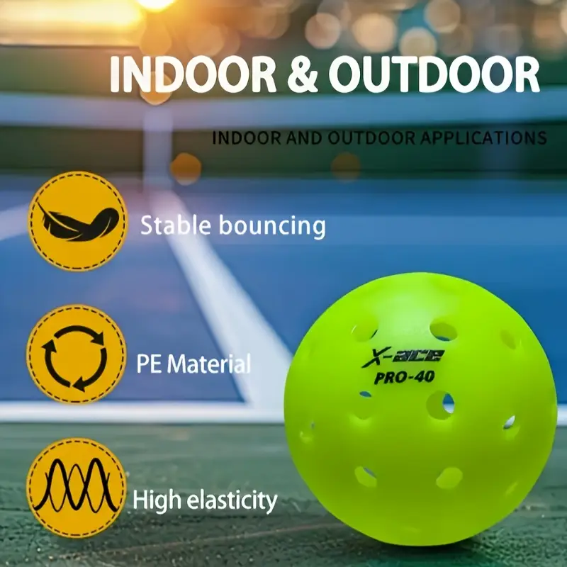 X-ACE 40 PRO Pickleballs (6/12pcs) - Crack-Resistant, Seamless Design