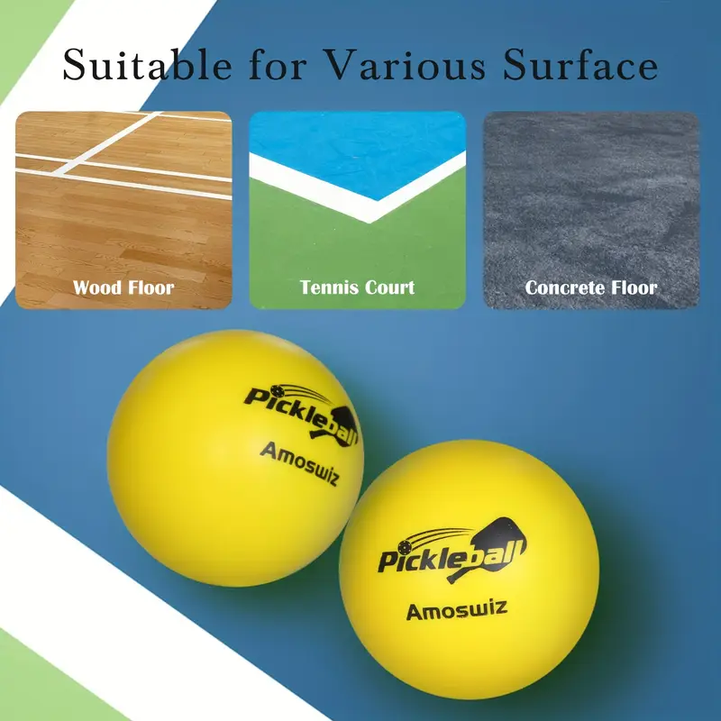 Quiet Foam Pickleballs for Indoor & Outdoor Play