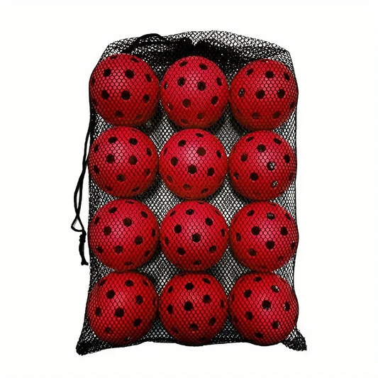 Heavy-Duty Outdoor Pickleballs - 12-Pack Pro Practice Set