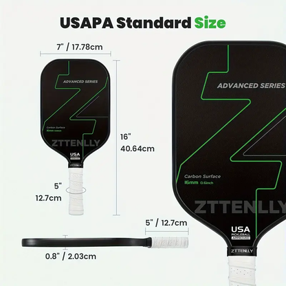 Tournament-Certified Performance Paddle: T300 Carbon Fiber & 16mm Core for Elite Control