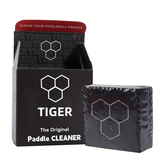 Fast & Easy Tiger Pickleball Paddle Eraser | Carbon Fiber Racket Cleaner with Hexagonal Rubber Bars