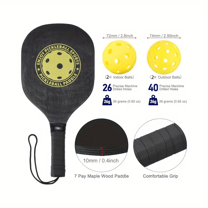 22ft Portable Pickleball Net Set with 4 Paddles, 4 Balls & Carrying Bag, Australia Pickleball