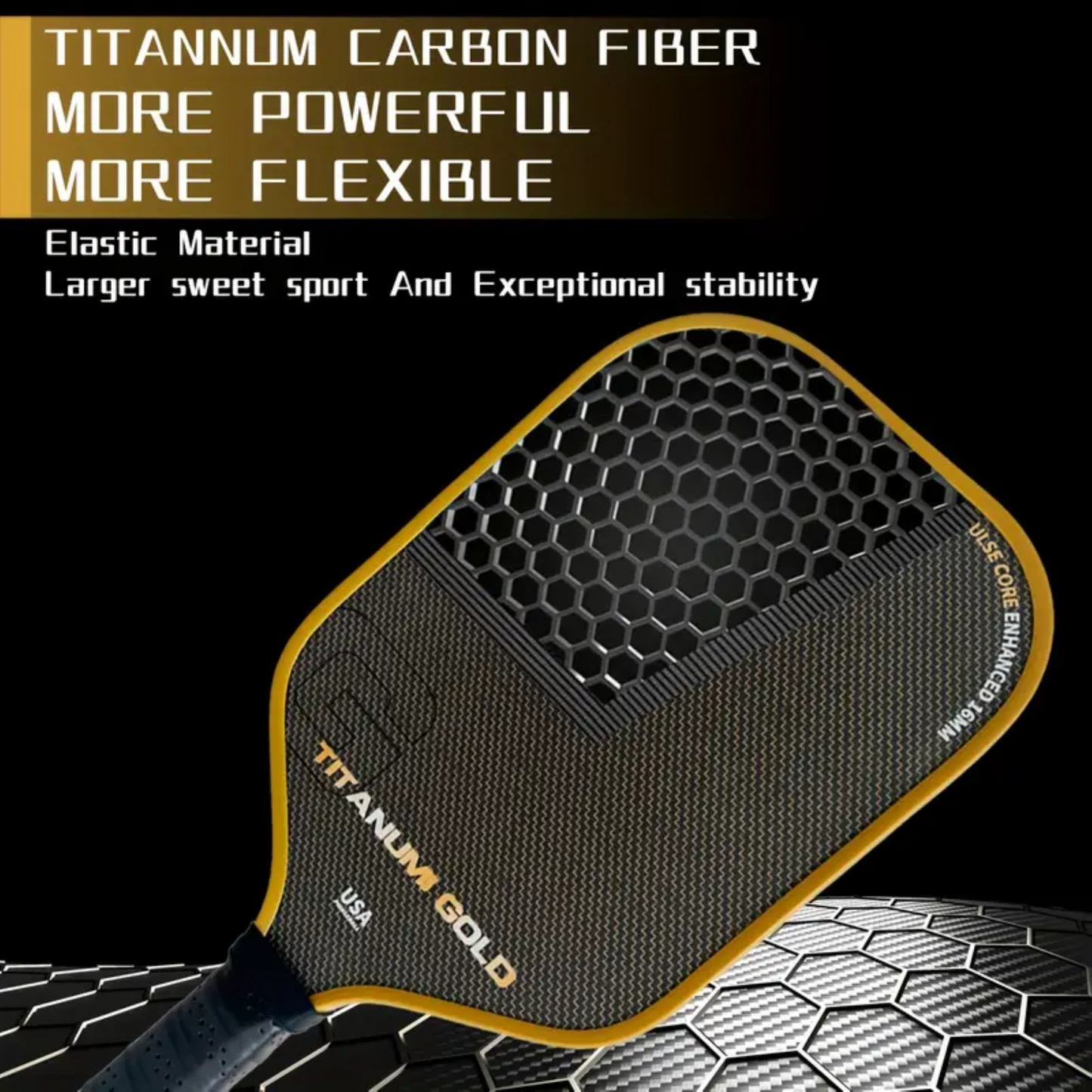 Titanium Wire Mixed T700 Carbon Fiber Professional Pickleball Paddle
