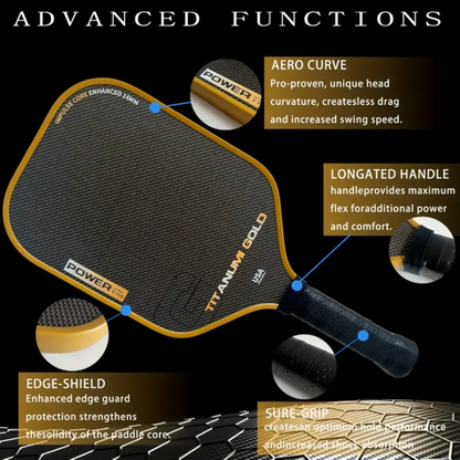 Titanium Wire Mixed T700 Carbon Fiber Professional Pickleball Paddle