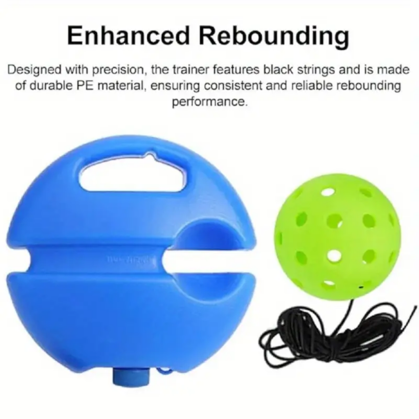 High-Elasticity ABS Pickleball Rebound Trainer - Solo Practice Ball for Indoor/Outdoor, Beginner-Friendly