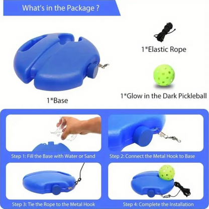High-Elasticity ABS Pickleball Rebound Trainer - Solo Practice Ball for Indoor/Outdoor, Beginner-Friendly