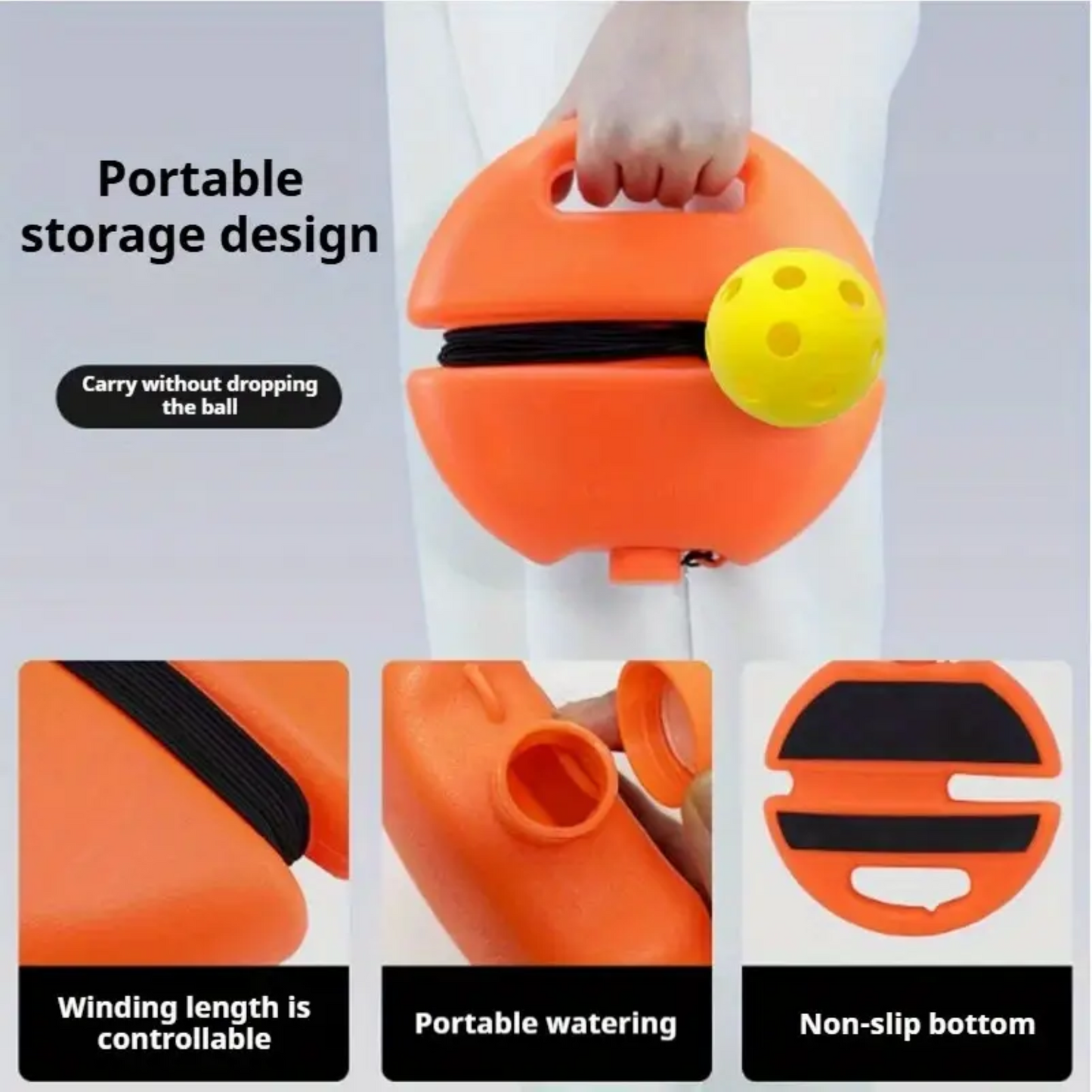 High-Elasticity ABS Pickleball Rebound Trainer - Solo Practice Ball for Indoor/Outdoor, Beginner-Friendly