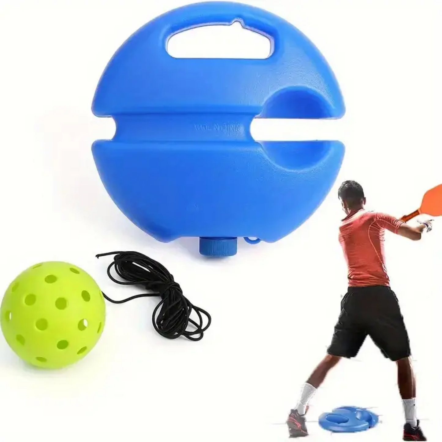 High-Elasticity ABS Pickleball Rebound Trainer - Solo Practice Ball for Indoor/Outdoor, Beginner-Friendly