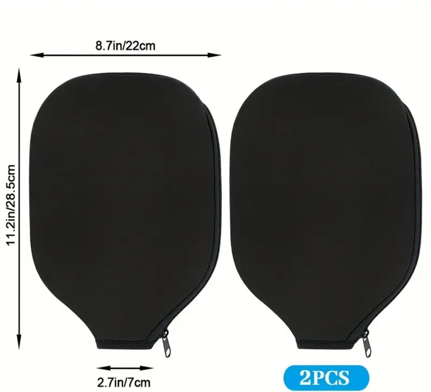 Pickleball Paddle Cover - Durable Chloroprene Rubber Protection, Zippered & Machine Washable