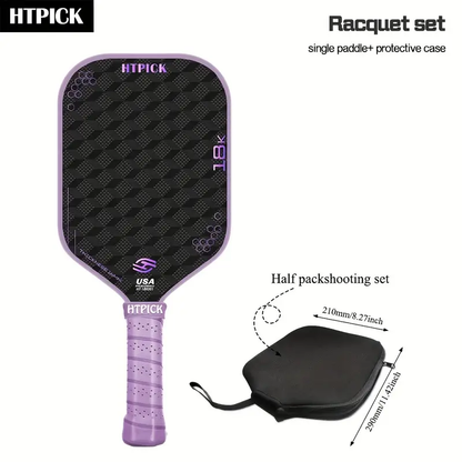 HTPICK USAPA Approved High Quality - Electric Surface Technology Cloth Pattern Enhanced Strength and Feel Pickleball Racket