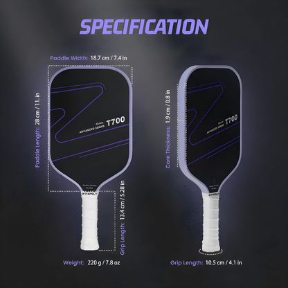 2Pack Premium T700 Carbon Fiber Pickleball Paddle - USAPA Standard