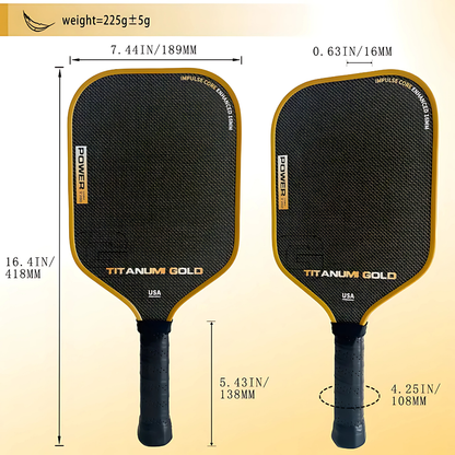 Titanium Wire Mixed T700 Carbon Fiber Professional Pickleball Paddle