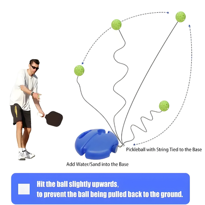 High-Elasticity ABS Pickleball Rebound Trainer - Solo Practice Ball for Indoor/Outdoor, Beginner-Friendly