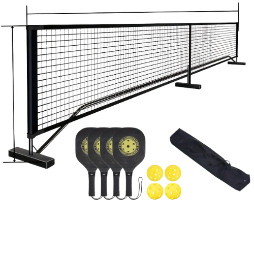 22ft Portable Pickleball Net Set with 4 Paddles, 4 Balls & Carrying Bag, Australia Pickleball