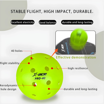 X-ACE 40 PRO Pickleballs (6/12pcs)