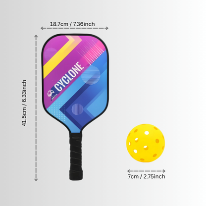 Fiberglass Pickleball Set: 2 Paddles, 4 Balls & Carry Bag